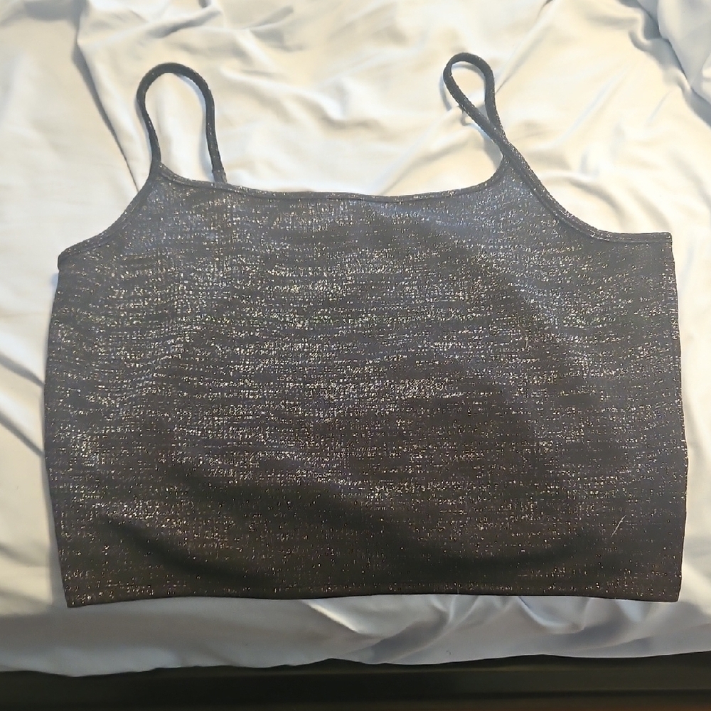Metallic Black Women's Top